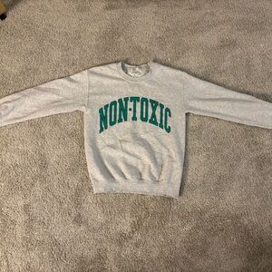 Non-Toxic Gray Crewneck Sweater